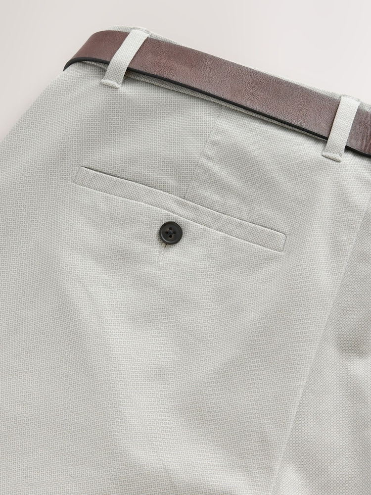 os - Slim Fit (Slim Fit) - Pantalon chino doux imprimé à ceinture - Image 8 of 10