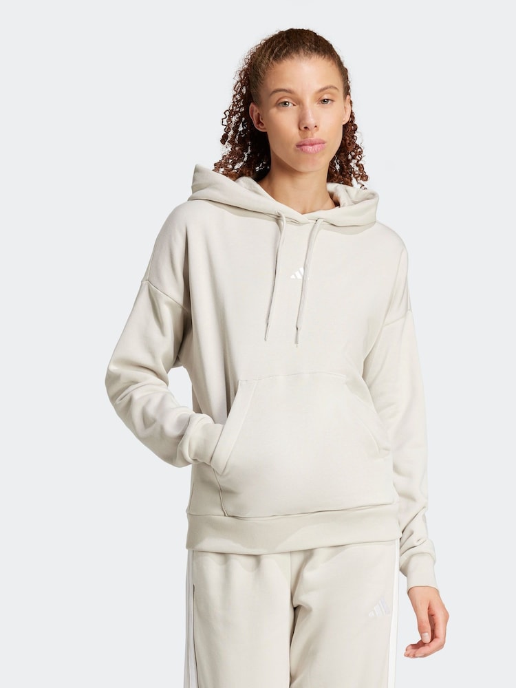 adidas Grey Small Logo Hoodie - Image 1 of 6 adidas Grey Small Logo Hoodie - Image 1 of 6