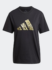 adidas Black Tech Metallic Graphic 100% Cotton T-Shirt - Image 5 of 5