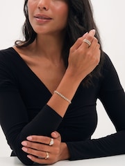 لون ذهبي - Jon Richard Tennis Round Besel Bracelet - Image 2 of 3