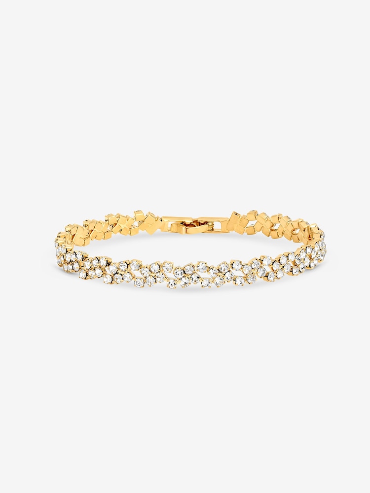 Jon Richard Gold Plated Crystal Fine Multi Stone Bracelet - Image 3 of 3