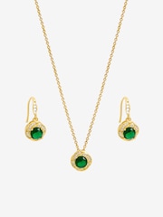 Jon Richard Gold Plated And Emerald Box Set - Image 3 of 4