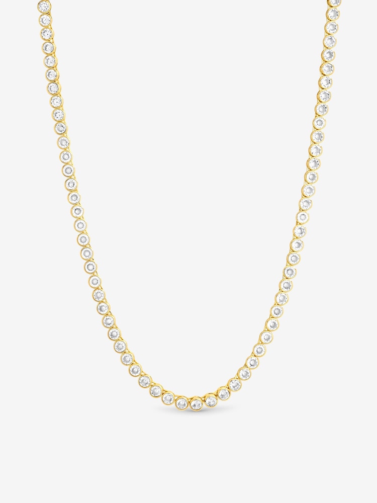 Jon Richard Gold Tone Plated Tennis Round Besel Necklace - Image 3 of 3