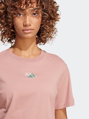 adidas Red Lougne Mini Graphic T-Shirt - Image 6 of 7