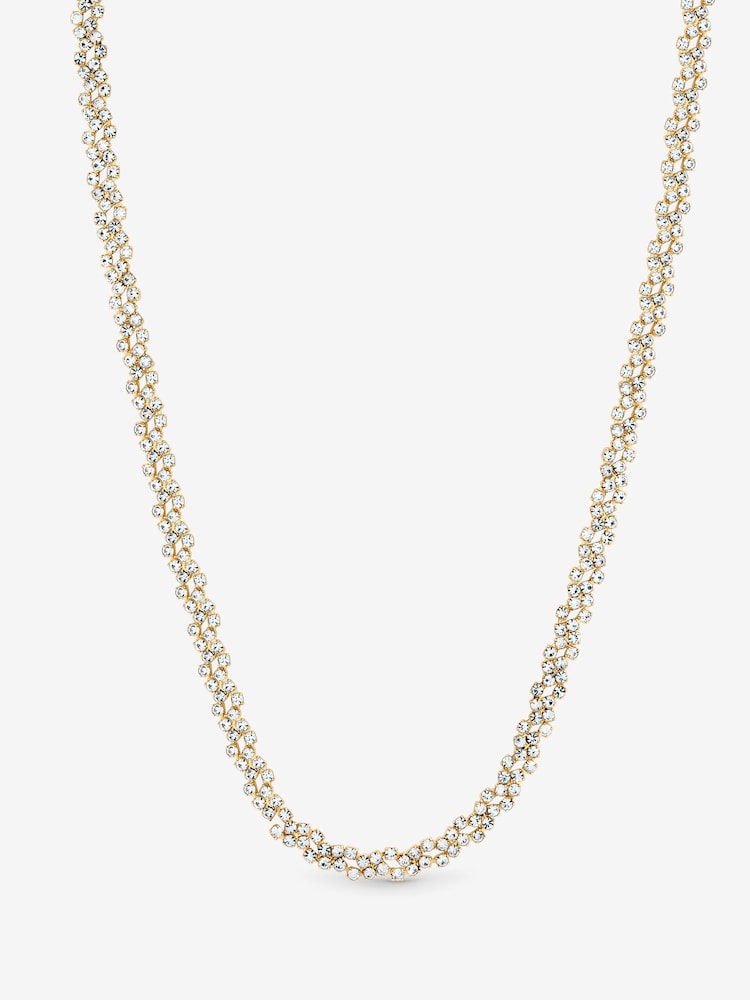 Jon Richard Gold Rhodium Crystal Fine Multi Stone Necklace - Image 3 of 3 Jon Richard Gold Rhodium Crystal Fine Multi Stone Necklace - Image 3 of 3