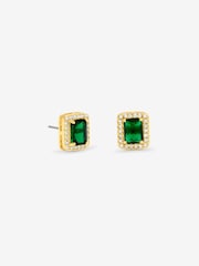 Jon Richard Gold Tone Plated And Emerald Perfume Bottle Earrings - Image 1 of 1