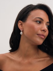 Jon Richard Gold Tone Plated Cubic Zirconia Peardrop Earrings - Image 2 of 3