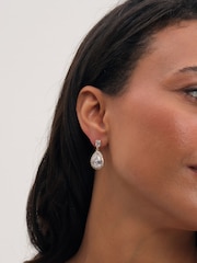 Jon Richard Gold Tone Plated Cubic Zirconia Peardrop Earrings - Image 3 of 3