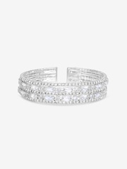 Jon Richard Silver Rhodium Plated And Crystal Multi Stone Cuff Bracelet - Image 3 of 3