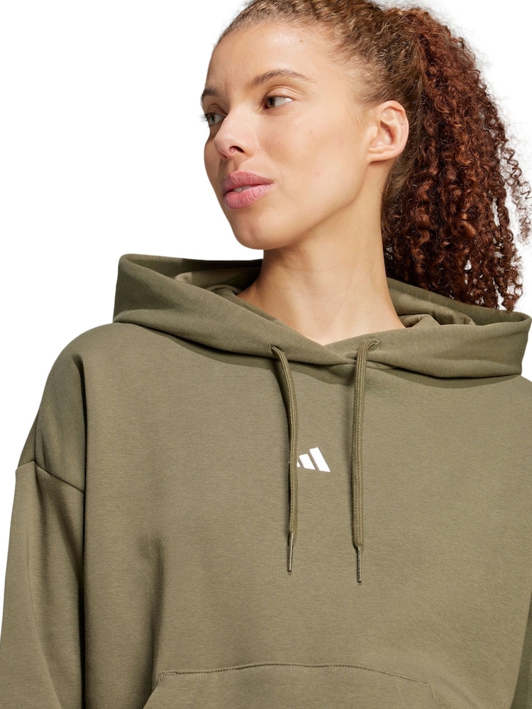 adidas Green Small Logo Hoodie - Image 4 of 6
