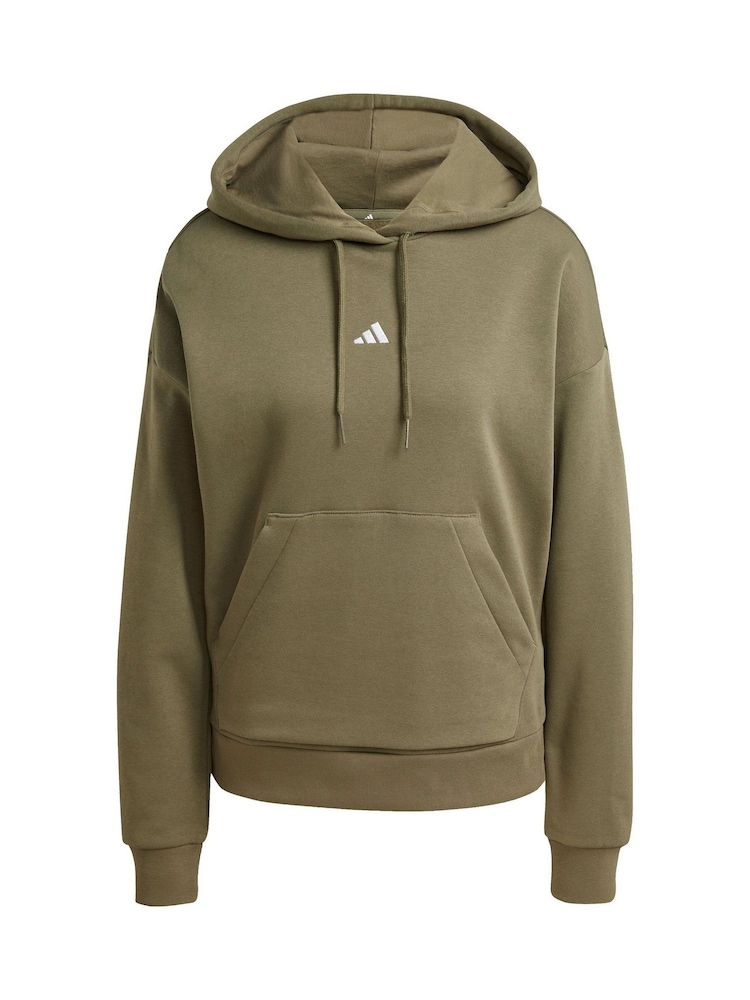 Зеленый - adidas Small Logo Hoodie - Изображение 6 из 6