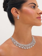 Jon Richard Silver Tone Rhodium And Crystal Statement Collar Necklace - Image 2 of 3