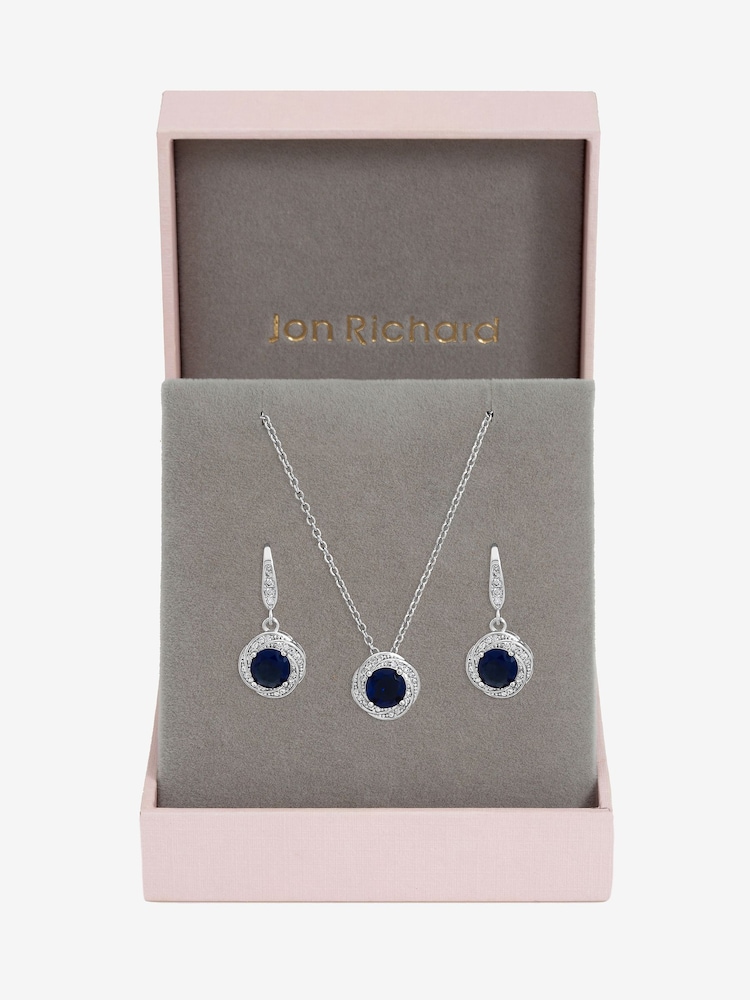 Jon Richard Rhodium And Sapphire Box Set - 2суретінің 1 суреті
