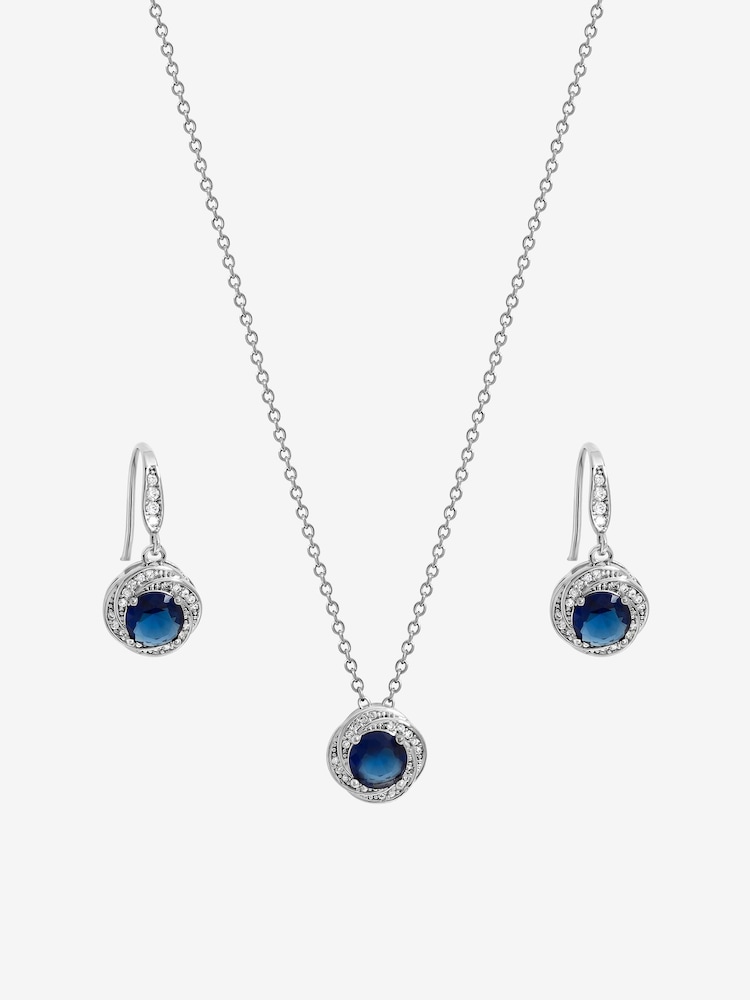 Jon Richard Rhodium And Sapphire Box Set - 2суретінің 2 суреті