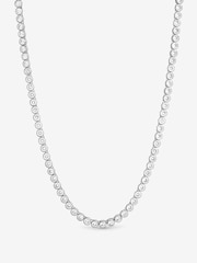 Jon Richard Silver Tone Plated Tennis Round Besel Necklace - Image 1 of 1