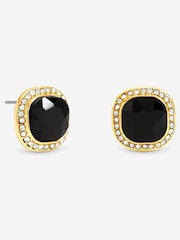 Jon Richard Gold Plated And Jet And Crystal Stud Earrings - Image 1 of 1