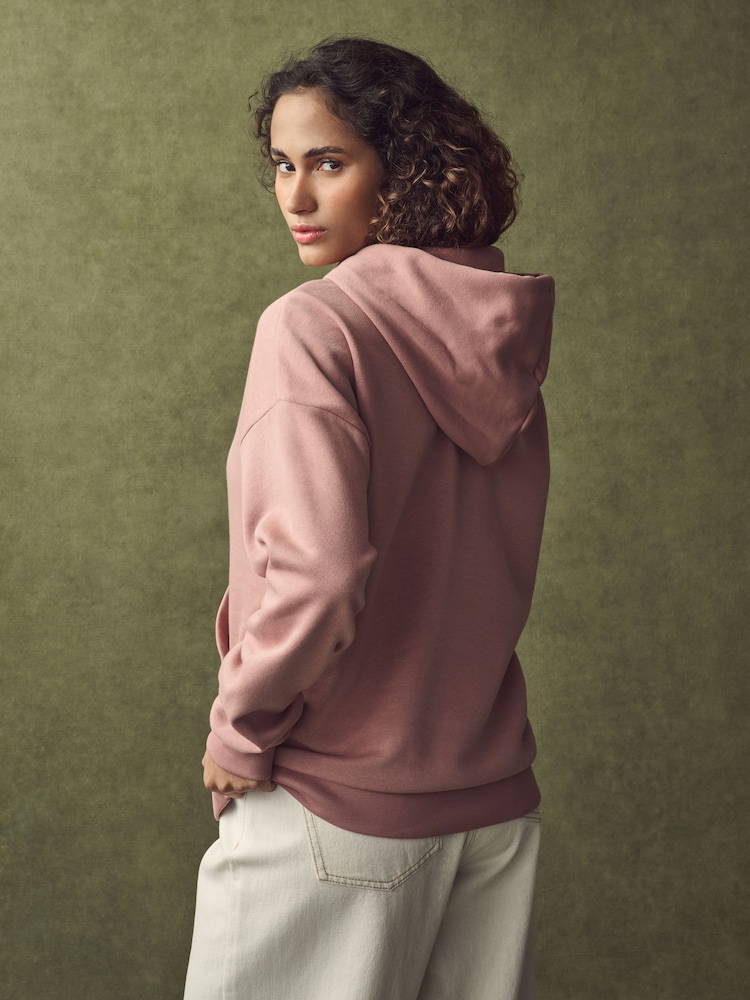 adidas Pink Small Logo Hoodie - Image 4 of 6