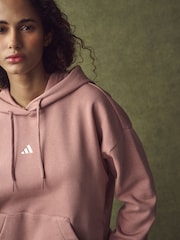 Розовый - adidas Small Logo Hoodie - Изображение 5 из 6