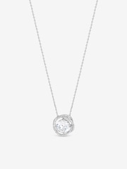 Jon Richard Rhodium Plated Cubic Zirconia Twist Halo Pendant - 3суретінің 1 суреті