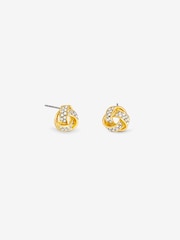Jon Richard Gold Plated Pave Knot Earrings - Image 3 of 3