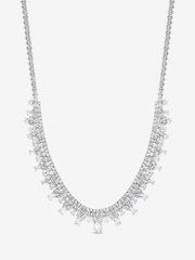 Jon Richard Silver Tone Rhodium And Cubic Zirconia Peardrop Collar Necklace - Image 3 of 3