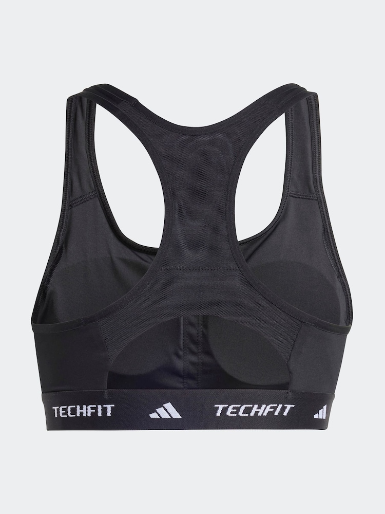 adidas Black Techfit Bra - Image 8 of 8