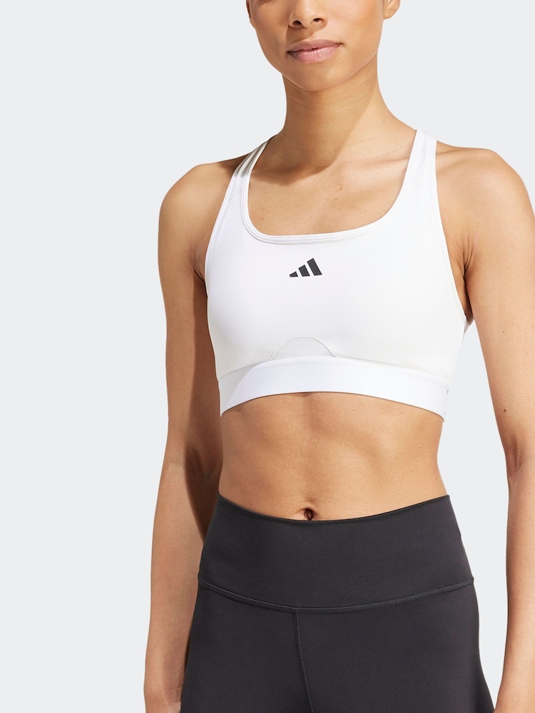 adidas White Pwrct Bra - Image 2 of 8