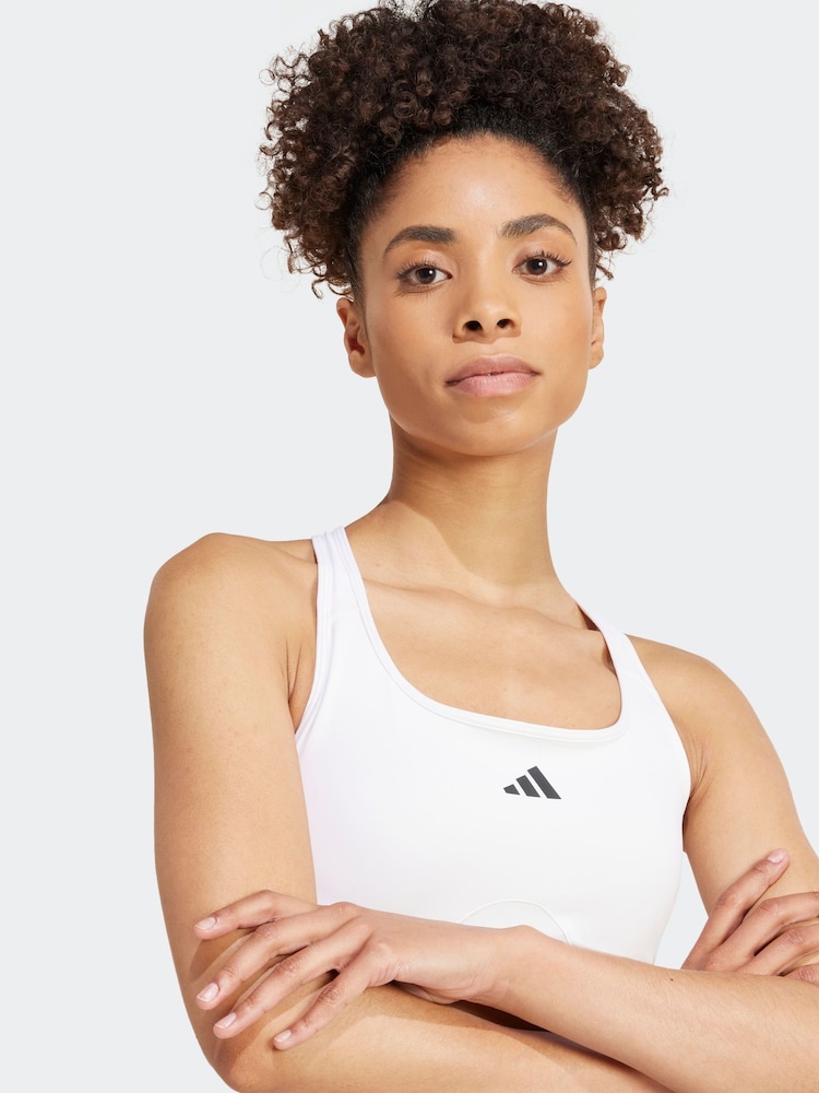 adidas White Pwrct Bra - Image 5 of 8
