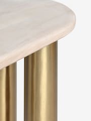 Brass Hollie Soild Mango Wood Console Table - Image 3 of 6