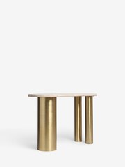 Brass Hollie Soild Mango Wood Console Table - Image 5 of 6