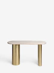 Brass Hollie Soild Mango Wood Console Table - Image 6 of 6
