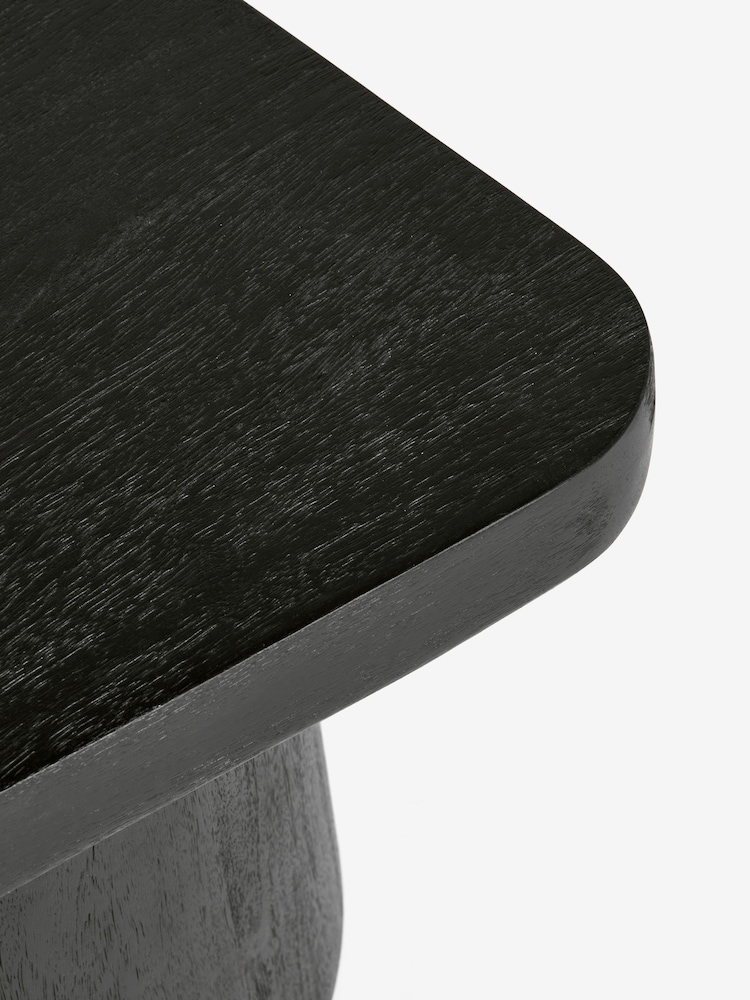 Black Solid Mango Wood Set of 2 Coffee Table - Image 7 of 7