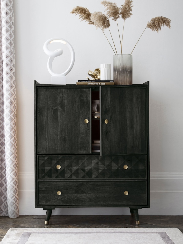 Black Lloyd Mango Wood Cabinet - Image 1 of 7