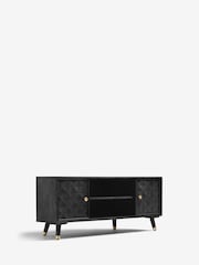 Black Lloyd Mango Wood Up to 46 inch Corner TV Unit - Image 4 of 4