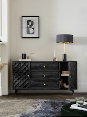 Black Lloyd Mango Wood Large Sideboard - Image 2 of 4