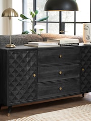 Black Lloyd Mango Wood Large Sideboard - Image 3 of 4