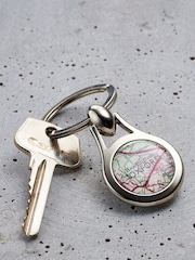 Personalised Vintage Map Keyring by Posh Totty Designs - Image 1 of 2