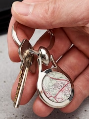 Personalised Vintage Map Keyring by Posh Totty Designs - Image 2 of 2