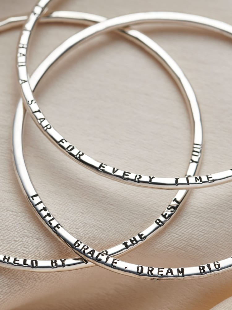 Personalised Christening Bangle by Posh Totty Designs - Image 2 of 4