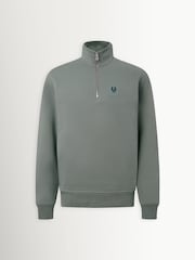 Belstaff Grey Classic Fleece Quarter Zip Sweatshirt - Image 1 of 3
