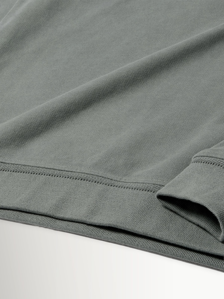 Belstaff Grey Classic Fleece Quarter Zip Sweatshirt - Image 2 of 3 Belstaff Grey Classic Fleece Quarter Zip Sweatshirt - Image 2 of 3