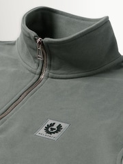 Belstaff Grey Classic Fleece Quarter Zip Sweatshirt - Image 3 of 3