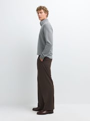 Grå - Belstaff klassisk fleece-tröja med kvarts dragkedja - Bild 4 av 8