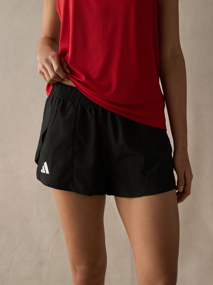 adidas Black Adizero E Split Shorts - Image 2 of 9