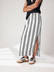 Black/White Column Maxi Skirt - Image 3 of 6