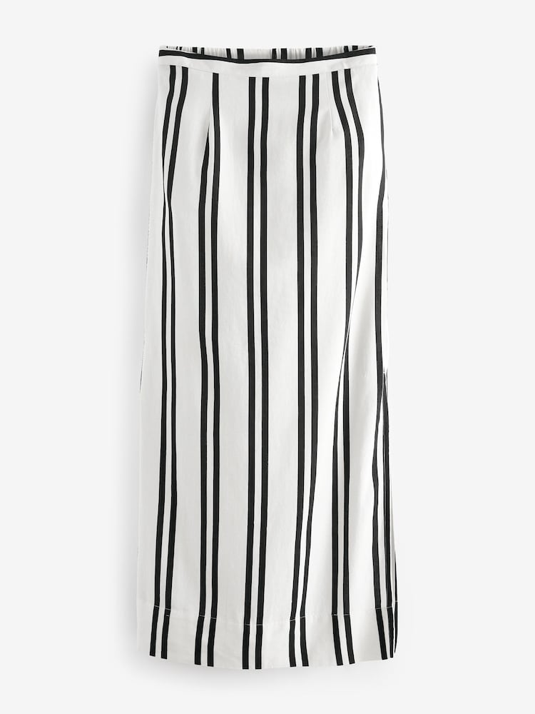 Negru/Alb - Fusta Maxi Coloană - Image 5 of 6
