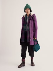 Seasalt Cornwall Purple Plant Hunter Waterproof Parka Coat - Image 1 of 5