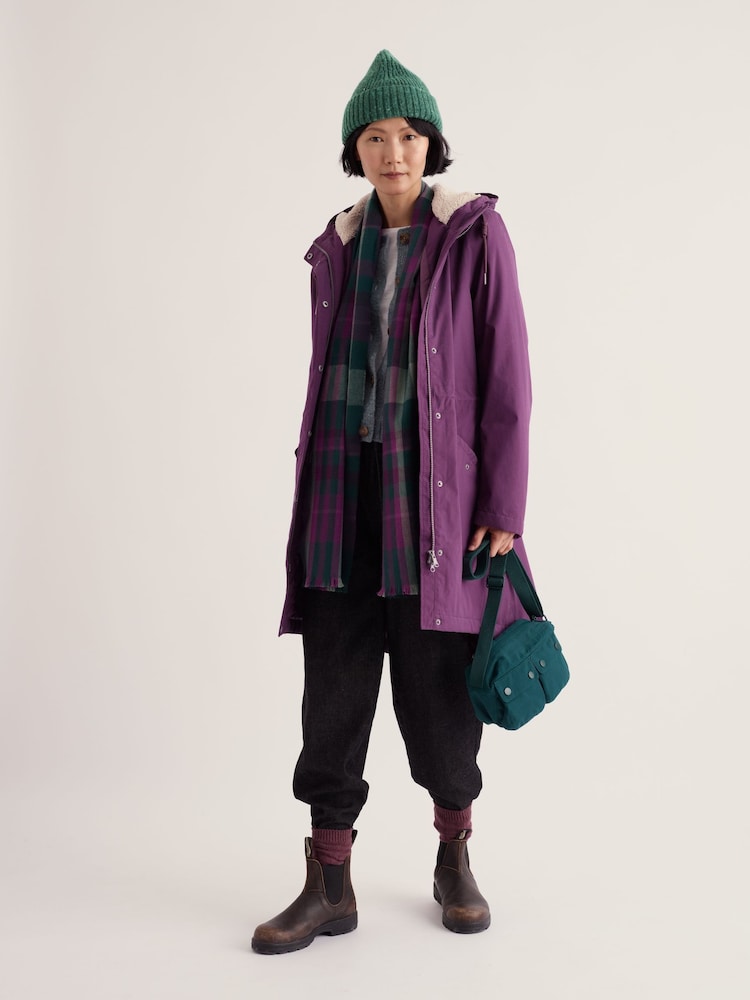 Seasalt Cornwall Purple Plant Hunter Waterproof Parka Coat - Image 1 of 5 Seasalt Cornwall Purple Plant Hunter Waterproof Parka Coat - Image 1 of 5