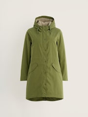 Seasalt Cornwall Green Tall Plant Hunter Waterproof Parka Coat - Image 4 of 5