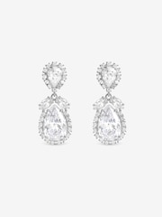 Jon Richard Silver Rhodium Plated Vintage Pear Drop Earrings - Image 3 of 3